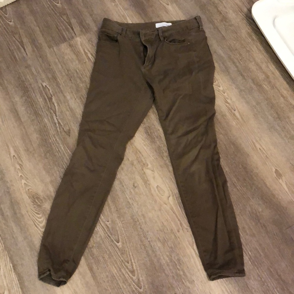 Olive green leggings jeans